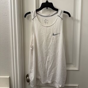 Nike Men's White Dri-FIT Tank Top
